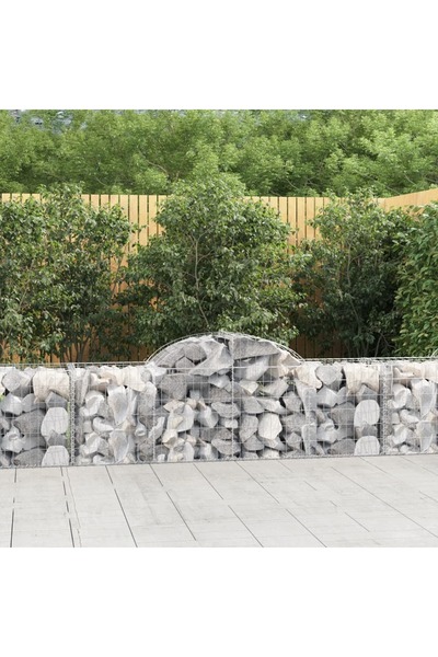 Concept Coșuri gabion arcuite 13 buc, 200x50x60/80 cm, fier galvanizat