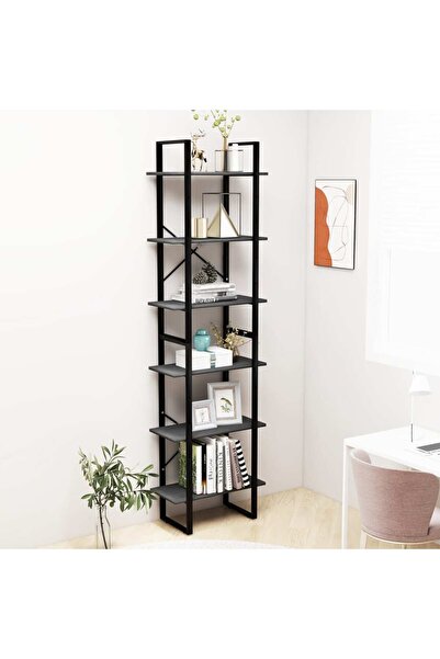 Concept Ράφι αποθήκευσης, γκρι, 60x30x210 cm, μασίφ ξύλο πεύκου