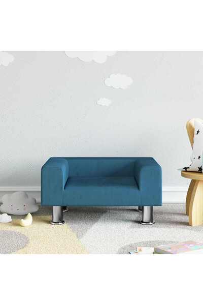 Concept Παιδικός καναπές, μπλε, 50x40x26,5 cm, Βελούδο