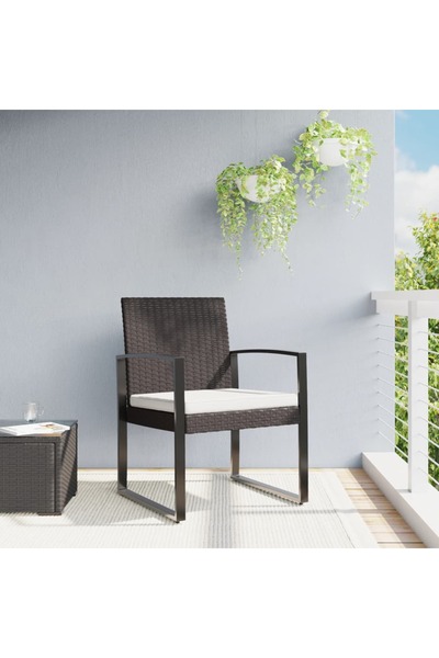 Concept Καρέκλες κουζίνας κήπου, 2 τεμάχια, καφέ, PP rattan