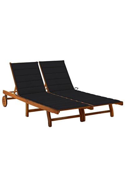 Concept Ξαπλώστρα κήπου με μαξιλάρια, 2 άτομα, από μασίφ ξύλο ακακίας