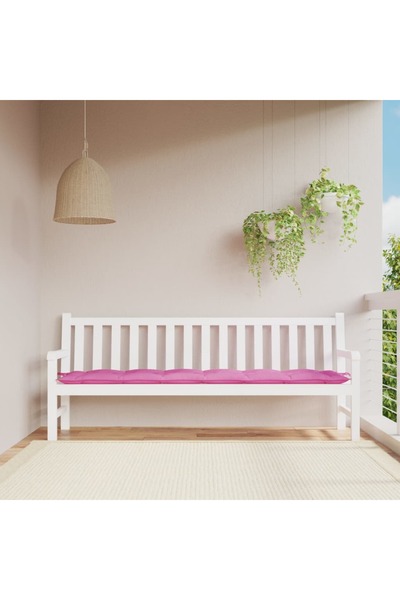 Concept Pernă pentru bancă de grădină, roz, 200x50x7 cm, textil