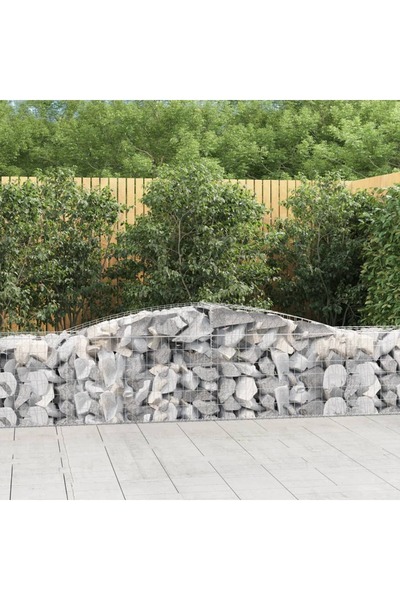 Concept Coșuri gabion arcuite 9 buc, 400x50x60/80 cm, fier galvanizat