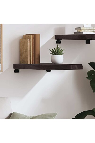 Concept Raft de perete gri închis 40x60x6 cm lemn masiv stejar tratat