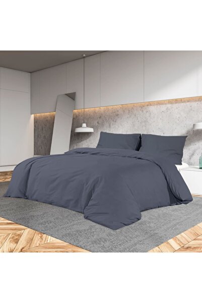 Concept Σετ παπλωματοθήκης, ανθρακί, 260x220 cm, μικροΐνες