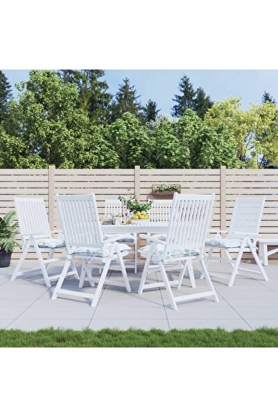 Concept Μαξιλάρια καρέκλας, 6 τεμ., 40x40x7 εκ., ύφασμα, σχέδιο φύλλων