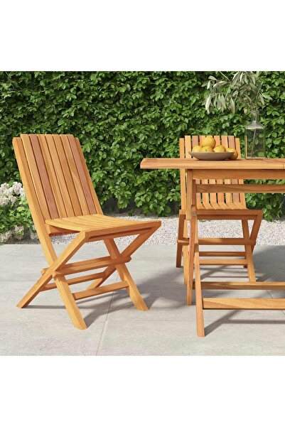 Concept Scaune de grădină pliante, 2 buc, 47x47x89 cm, lemn masiv tec