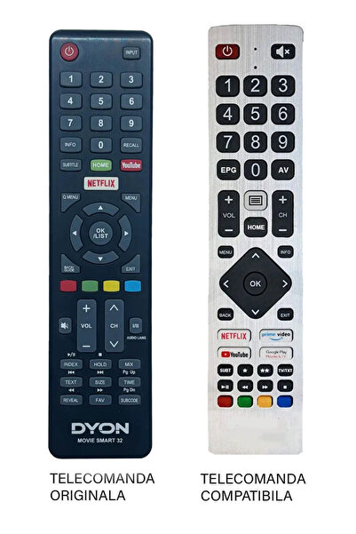 OEM Telecomanda inlocuitoare compatibila TV DYON MOVIE SMART 32 (692)