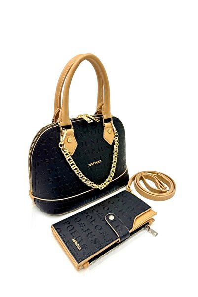 Just Polo Women's Chain Detail Luxury Handbag & Shoulder Bag and Wallet Combi...