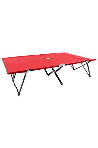 Concept Șezlong pliabil pentru 2 persoane, roșu, oțel