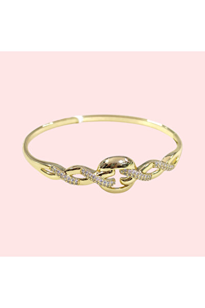 Güler Yüzlü Silver سوار XUPING ذهبي بتصميم شبكي 6 سم