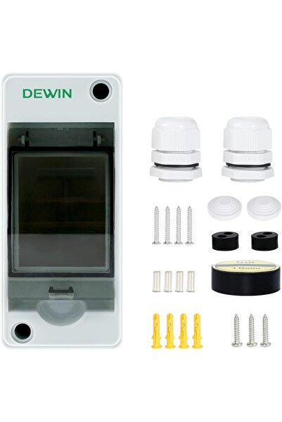 Dewin Distribution Protection Box, IP65 Waterproof Outdoor Fuse Box Surface-M...