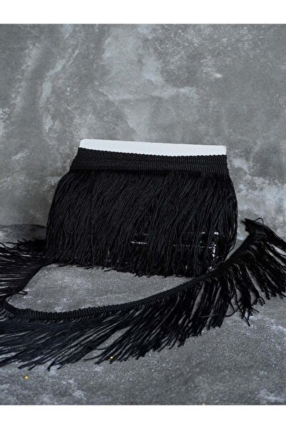 ARN Fringed Tassel Ribbon 15 cm Black 1m