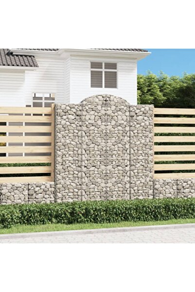 Concept Coșuri gabion arcuite, 3 buc, 200x50x220/240cm, fier galvanizat