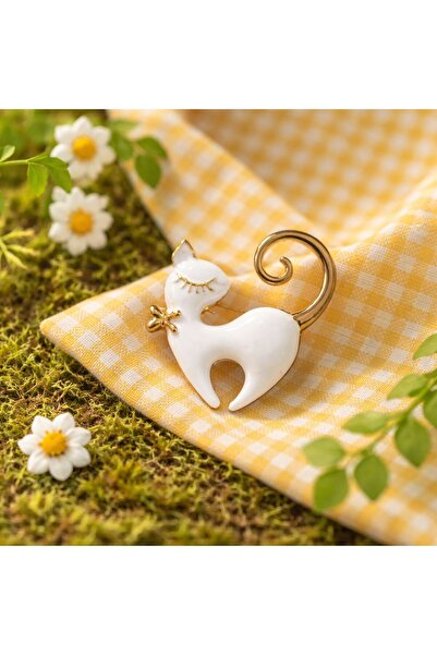 B&T Bujiteri Kedi Figürlü broş