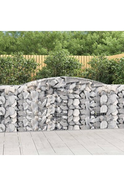 Concept Coșuri gabion arcuite 3 buc, 400x50x100/120 cm fier galvanizat