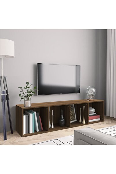 Concept Библиотека/TV шкаф, кафяв дъб, 143x30x36 см, обработено дърво