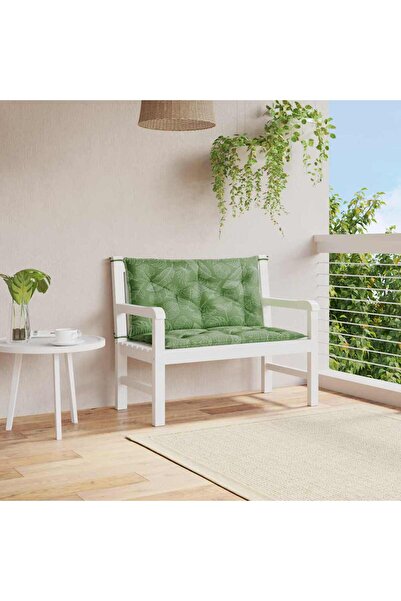 Concept Perne bancă de grădină 2 buc. model frunze 100x50x7 cm textil
