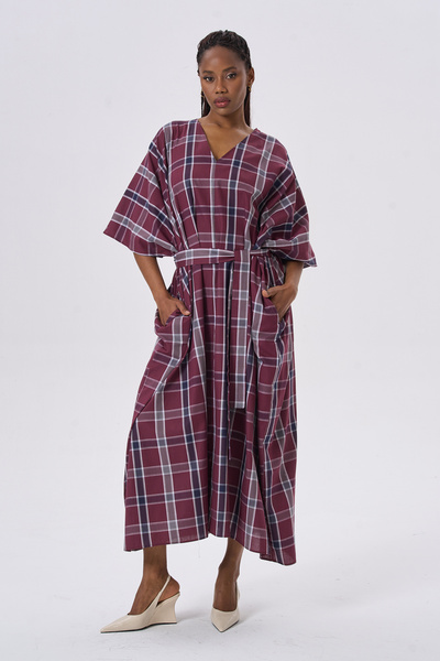 HANIQA Modern and Stylish Casual Design Striped Dress