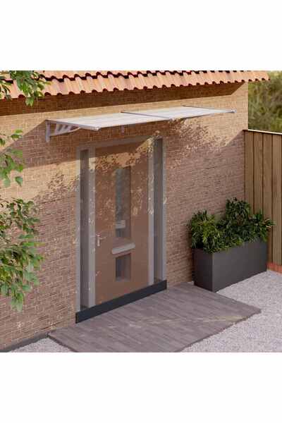 Concept Στέγαστρο πόρτας, γκρι και Διαφανές, 239x90 cm, πολυανθρακικό