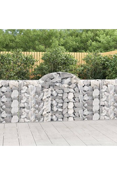 Concept Coșuri gabion arcuite 12 buc, 200x30x100/120 cm fier galvanizat