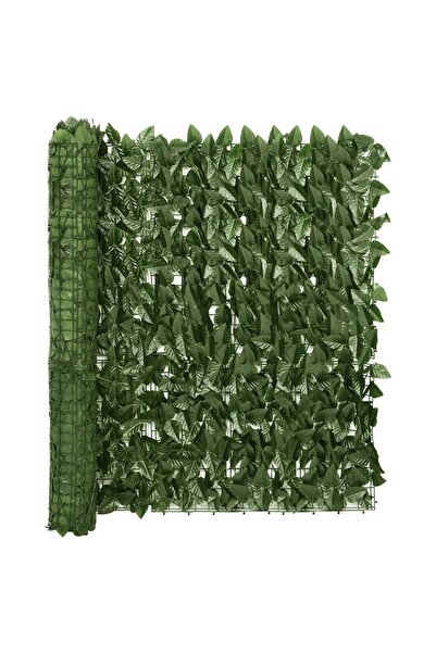 Concept Paravan de balcon, frunze verde închis, 300x100 cm