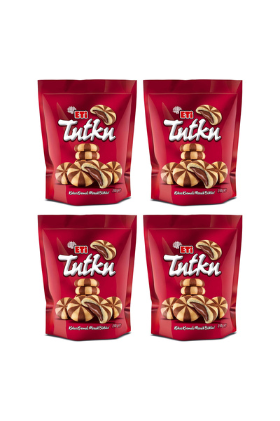 Eti Tutku Cocoa Cream Mosaic Biscuits 210 Gr X 4 Pieces