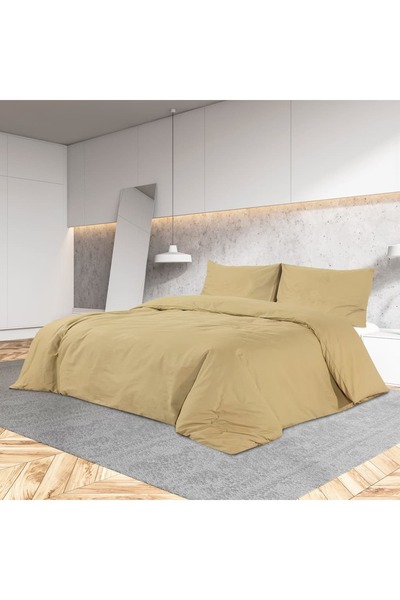 Concept Set cu husă de pilotă, gri taupe, 260x220 cm, microfibră