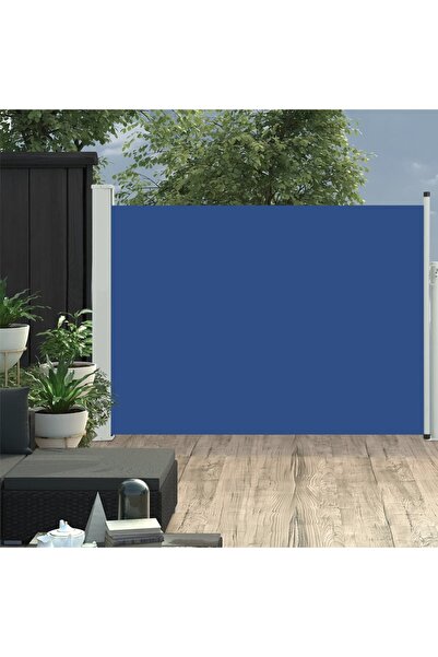 Concept Copertină laterală retractabilă terasă, albastru, 100x500 cm