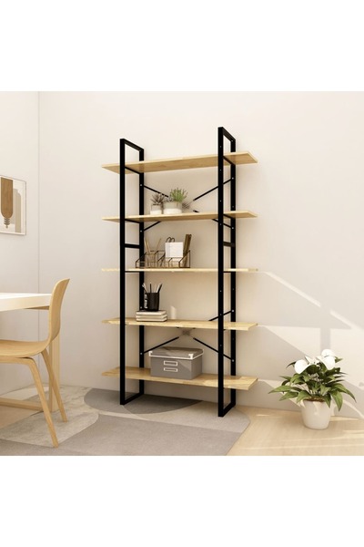 Concept Bibliotecă cu 5 rafturi, 100x30x175 cm, lemn de pin