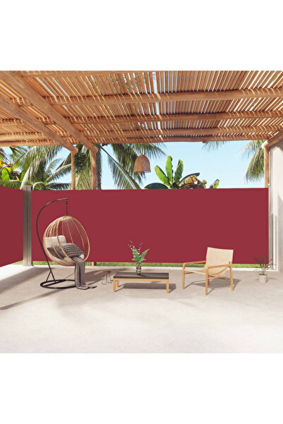 Concept Copertină laterală retractabilă, roșu, 200x1000 cm