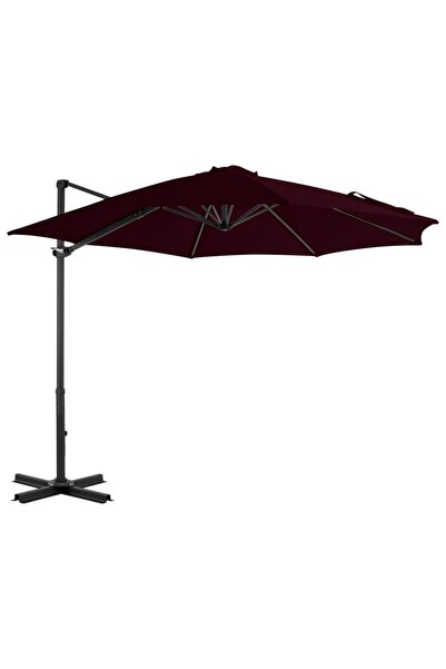 Concept Κρεμαστή ομπρέλα με αλουμινένιο κοντάρι, κόκκινη, 300 εκ.