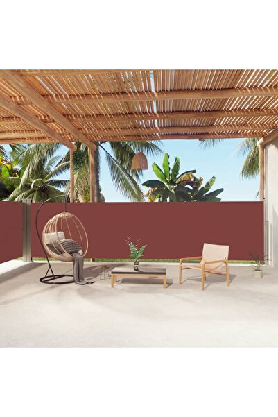 Concept Copertină laterală retractabilă, maro, 160x1000 cm