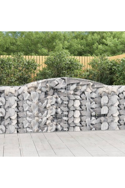 Concept Coșuri gabion arcuite 10 buc, 400x50x100/120 cm fier galvanizat