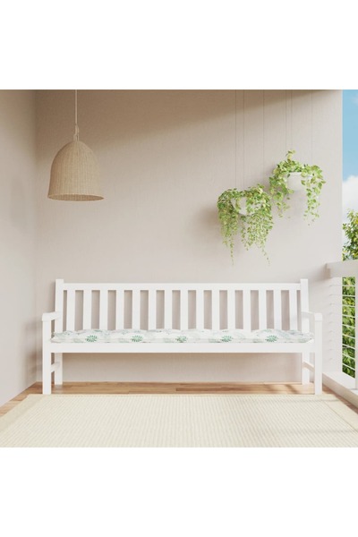 Concept Μαξιλάρι παγκάκι κήπου, σχέδιο φύλλων, 200x50x7 εκ., ύφασμα