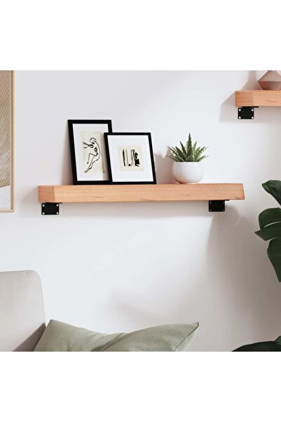 Concept Poliță perete maro deschis 60x10x6 cm lemn masiv stejar tratat