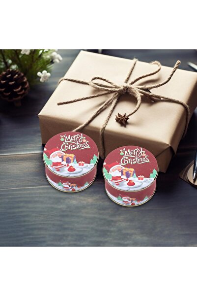 Healeved Pack of 24 Christmas Tins for Biscuits and Sweets - Metal Biscuit Ti...