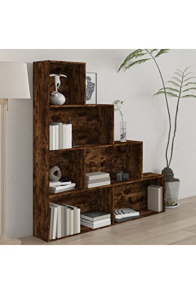 Concept Bibliotecă, stejar fumuriu, 155x24x160 cm