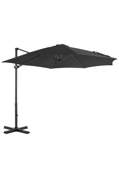 Concept Umbrelă suspendată cu stâlp din aluminiu, antracit, 300 cm