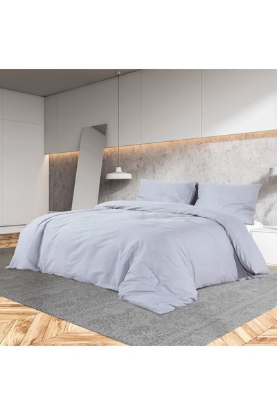 Concept Set cu husă de pilotă, gri, 200x200 cm, bumbac