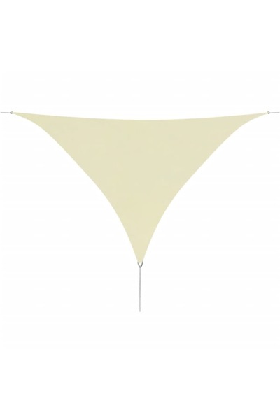 Concept Ομπρέλα ήλιου από ύφασμα Oxford, τριγωνική, 5 x 5 x 5 m, κρεμ