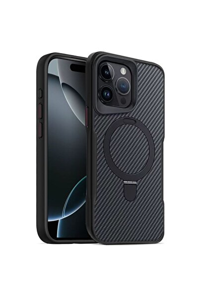 Orso Θήκη Ostand Hybrid Carbon MagSafe Black iPhone 16 Pro