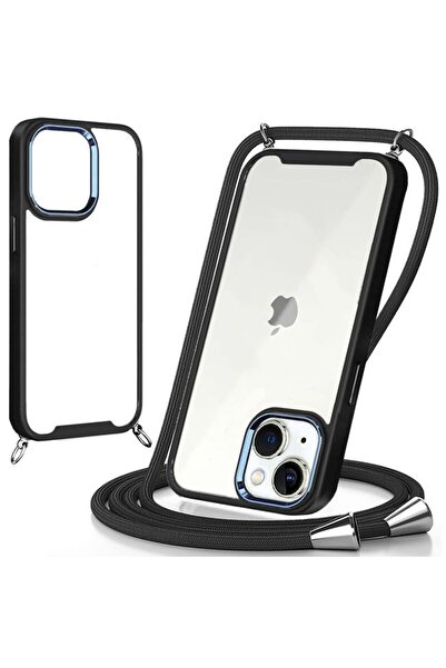 Orso Θήκη Shield Κορδόνι Clear Black iPhone 15