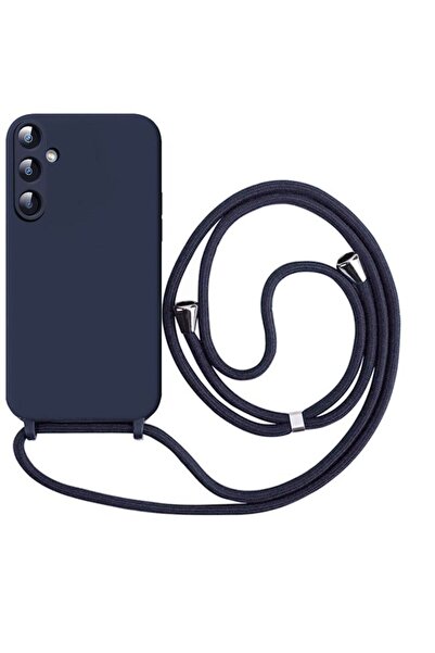 Orso Θήκη Liquid SIlicone Κορδόνι Dark Blue Samsung Galaxy A15