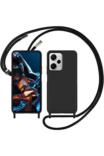 Orso Θήκη Liquid Silicone Κορδόνι Black Xiaomi Redmi Note 12 4G