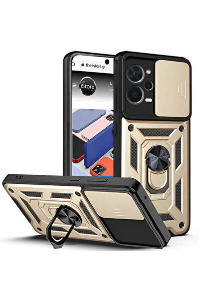 Orso Θήκη Combo Kickstand Slide Camera Case Gold για Xiaomi Redmi Note 12 Pro 5G
