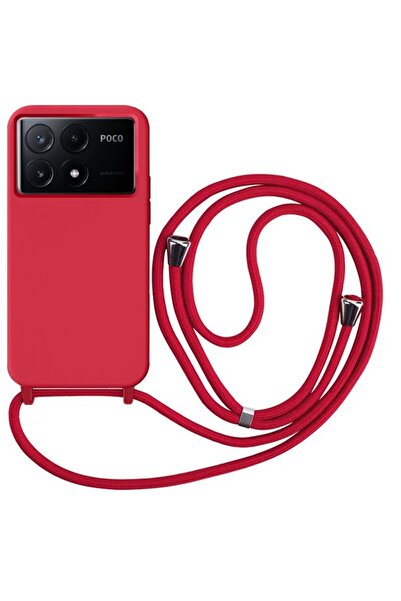 Orso Θήκη Liquid Silicone Κορδόνι Red Poco X6 Pro 5G