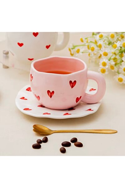 cafeteros Handmade ceramic coffee mug and saucer