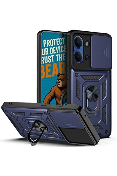 Orso Θήκη Combo Kickstand Slide Camera Blue Poco C85