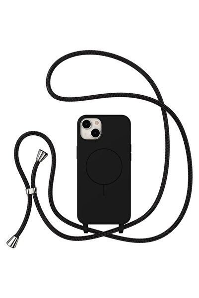 Orso Θήκη Soft TPU Κορδόνι Magsafe Black iPhone 15